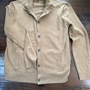 Banana Republic Brown Cardigan Sweater Cozy Cotton Blend